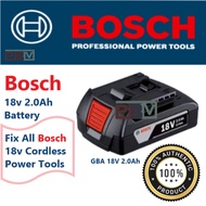 Bosch GBA 18V 2.0Ah Professional Lithium Ion Rechargeable Battery Pack for GSR 185-Li / GSB 185-Li