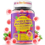 Compound Vitamin Filling Gummies, Suitable for Children Over 12-17, 18, 19, 10 Years Old Multivitami