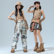 Jazz Dance Costume Street Dance Suit jazz Young Children Girls Group Catwalk Dance Costume Girls Cos