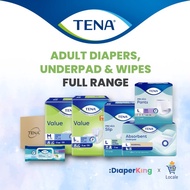 💕 SAVE MORE WITH CASHBACK 💕 TENA Adult Diapers Unisex - Adult Tape/Pants Diapers, Absorbent Underpad &amp; Wet Wipes