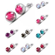 White Gold Earrings PREMIUM EDITION 28% Original Korean Gemstone (1.7 GRAM)
