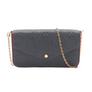 [二手] 路易威登LOUIS VUITTON肩背包 Pochette Felicie Monogram Empreinte Marine Rouge M64099 Marine Rouge 皮革 Po