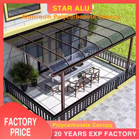 Easy-to-Install Outdoor Aluminum Alloy Frame with Polycarbonate Sheet Canopy Awnings for Pavilion Us