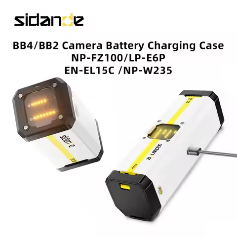 NP-FZ100/LP-E6P/EN-EL15C/NP-W235 Charging Case Sidande BB4/BB2 Camera Battery Charger Fast Charging