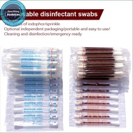 EVERTHING Disposable Medical Iodine Cotton Stick Iodine Disinfected Cotton Cleaning Care Wound Cotto