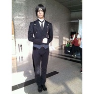 Black Butler Sebastian Tuxedo cos (Free Badge+Gloves)
