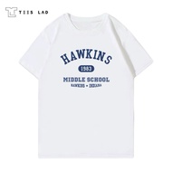 💯READY STOCK💯潮牌时尚英文字母HAWKINS纯棉短袖T恤 男女款 情侣装 新款设计感T恤 INS T-SHIRT/COUPLE SHIRT/BAJU KOREA STYLE /OVERSI