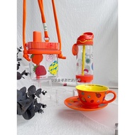 [ins Starbucks Cup] Starbucks Cup VIVIENNE TAM Joint Fruit Contrast Color Straw Mug Fruit Tea Cup Outdoor Portable Cute