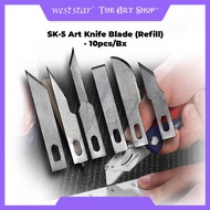 SK-5 Art Knife Blade (Refill) - 10pcs/Bx [Weststar The Art Shop]