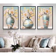 Mirror Painting - Dining Room Wall Painting Vase 3D Art
