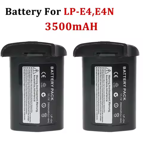 2PCS LP-E4N LPE4 11.1V 3500/4000mAh Battery For Canon EOS 1DX MARK 2/ 1DX / 1DS MARK 3/1D MARK 3/1D 