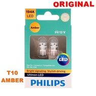 Philips Ultinon LED T10 Amber Yellow - Yellow Motorcycle Twilight Light