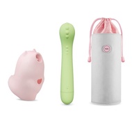 SISTALK小怪獸魔吻-粉+怪獸棒-哥斯拉大師+59S消毒收納袋(灰)