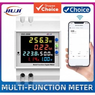 JIUJI 6-in-1 DIN rail AC monitor Tuya smart kWh meter D52-2066 220V 110V 380V built-in current trans