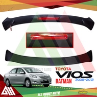 Toyota Vios 2008-2012 BATMAN TRD Trunk Spoiler w/ Brake Light (Matte Black)