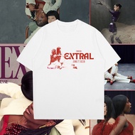 Popular Recommendations JENNIE & Doechii-ExtraL t-shirt Black And White Round Neck 2 Colors