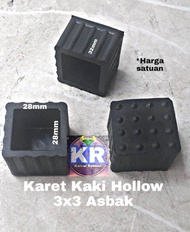 Karet Hollow 3x3 Asbak Nyarung Kaki Kursi Meja Rak Besi Sepatu Hollow