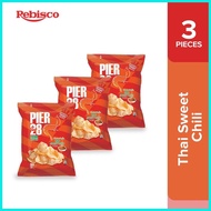 ✻ ✗ Pier 28 Prawn Crackers Thai Sweet Chili 64g x 3Pcs