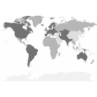 More Style World Map Art Print Silk Poster Home Wall Decor 24x36inch 1222