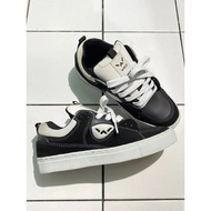 Fat SKATEBOARD SNEAKERS | Oscar WIELD SHOES - BLACK WHITE ( SUEDE)