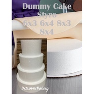 1 pc. Dummy Cake Styro Round | Size: 4x2| 6x2 | 6x4| 8x2 | 8x4 | MUST READ DESCRIPTION!