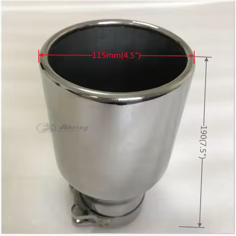 Stainless steel Large Diameter 115mm 4.5inch The flat edge universal muffler tail throat Car modific