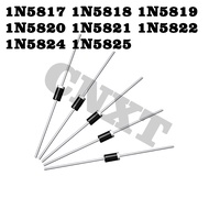 20~50PCS 1N5817 1N5818 1N5819 1N5820 1N5822 1N5824 1N5825 Straight Plug Rectifier Diode IN5817 IN581