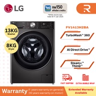 [TnG RM150] LG Front Load Washer (13/8kg) FV1413H2BA with AI Direct Drive, Steam+