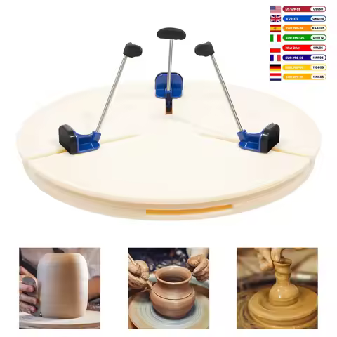 Pottery Turntable Clamp Portable Ceramic Trim Holder ABS Pottery Machine 5 Support Feet 25-36cm Diam