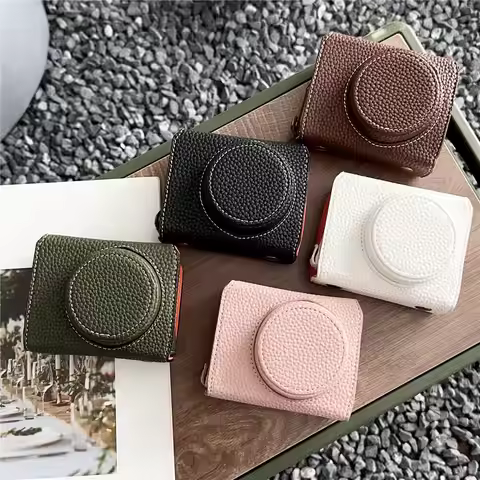 Luxury PU Leather Camera Case For Canon PowerShot G7X Mark II III G7X2 G7X3 G7XII G7XIII Battery Ope