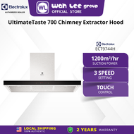 Electrolux 1200m³/hr 90cm UltimateTaste™ 700 Chimney Kitchen Hood | ECT9744H With Hob2Hood Link WAH 
