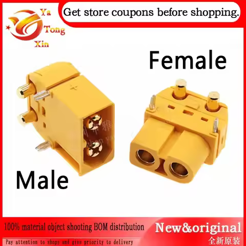 10PCS XT60PW-F XT60PW-M Plug Connector Lithium Battery Pack Charging InterfaceMaleandFemaleHeader Ai