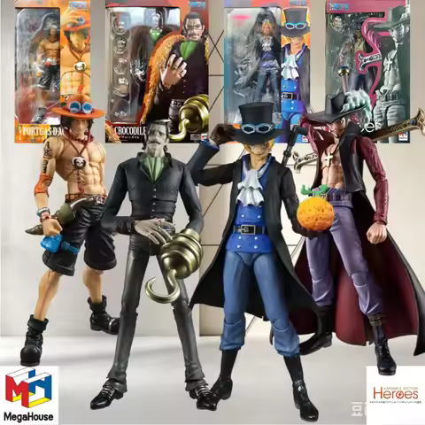 MegaHouse Variable Action Heroes One Piece Four Character Set Mihawk Luffy Zoro Past Blue Hancock Ar