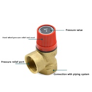 Brass Safety Valve Drain Relief Switch For Solar Water Heater 1/2 quot 3/4 quot Female x Female/Fema