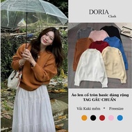 Doria A.lenbasic102_P8k7 soft long-sleeved round neck rabbit fur sweater