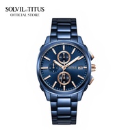 Solvil et Titus Modernist Chronograph Quartz in Blue Dial and Blue Stainless Steel Bracelet Men Watch W06-03308-004