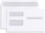 1099 Envelopes Self Seal, 1099 MISC Envelopes, Double Window Security Envelopes, 2019, Designed for 