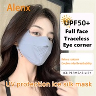 Ice silk UV protection,Thin and breathable Traceless sunscreen mask, UV protection ice silk mask, full face sunscreen