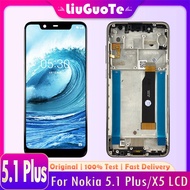 XD จอแสดงผล LCD สำหรับ Nokia5.1 Plus 5.1 Plus/ X5อะไหล่ทดแทนประกอบหน้าจอสัมผัส Digitizer 1120 TA-110