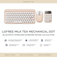 Lofree Milk Tea Mechanical Dot Bluetooth Wireless Keyboard Mouse Calculator