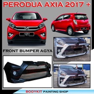 PERODUA AXIA 2017+ AGYA STYLE FULL SET FULLSET SKIRTING (FRONT BUMPER,REAR BUMPER) FIBER GLASS BODYKIT