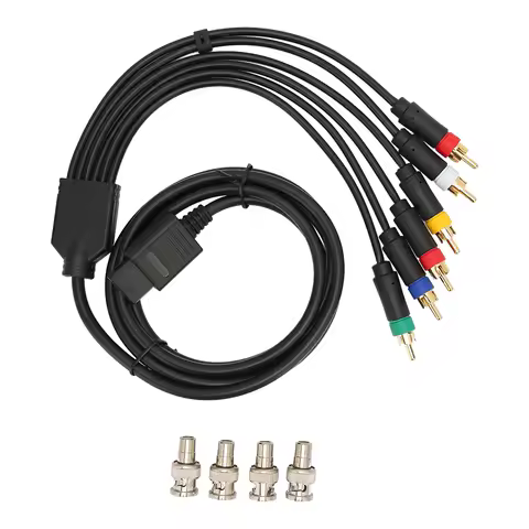 RGB RGBS Multifunctional Composite Cable Cord Stable Component AV Cable with 4 BNC Heads for NGC for