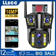 LLSEE, 4-lens, cctv camera wifi, cctv camera 360 wifi, outdoor CCTV WiFi zoom lens, 10x optical zoom, 8K, 16MP, automatic tracking, two-way intercom, waterproof