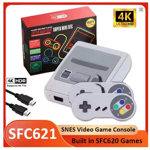 SFC621 Mini Retro Video Game Console 4K HDMI For SNES Home Came Console Built in SFC620 Game with wi