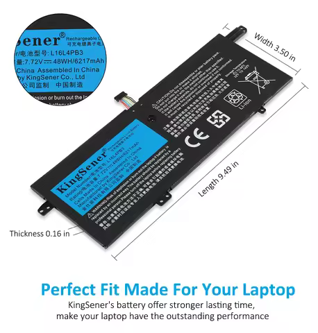 KingSener L16C4PB3 Laptop Battery For Lenovo IdeaPad 720S-13ARR 720S-13IKB Series L16M4PB3 L16L4PB3 