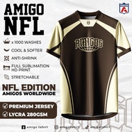 AMIGO NFL Sublimation Microfiber Jersey tshirt Design WORLD WIDE EARTH baju jersi viral tiktok jerse