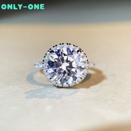 1.5-5CT Real Moissanite Round Cut Gemstone 100% 925 Sterling Silver Ring For Women Engagement Jewelr