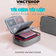 Document bag, document suitcase, multi-compartment file bag, family document file