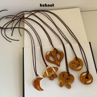 HUHNOT Bread Pendant Necklace, Handmade Bread Bread Food Fashion Versatile Pendant, Creative Alkalin