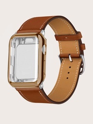 1 pieza Correa de reloj compatible con Apple Watch &amp; 1 pieza Funda simple